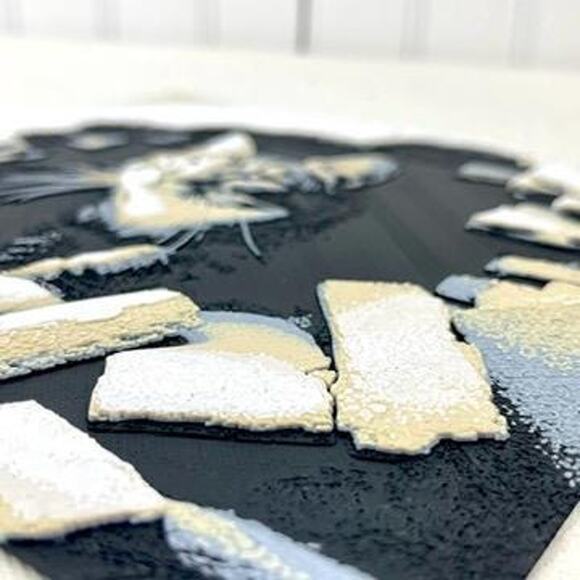 Curious Tabby Cat Art, Cat in Crumbling Wall Art, Bold Cat Print, Cat Decor - Picture 6 of 9